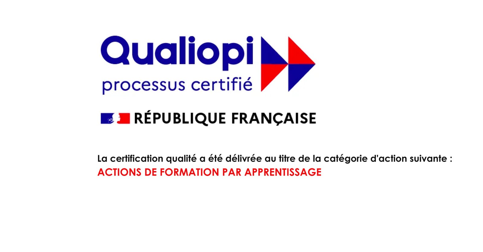 Qualiopi - Processus certifié - République Française